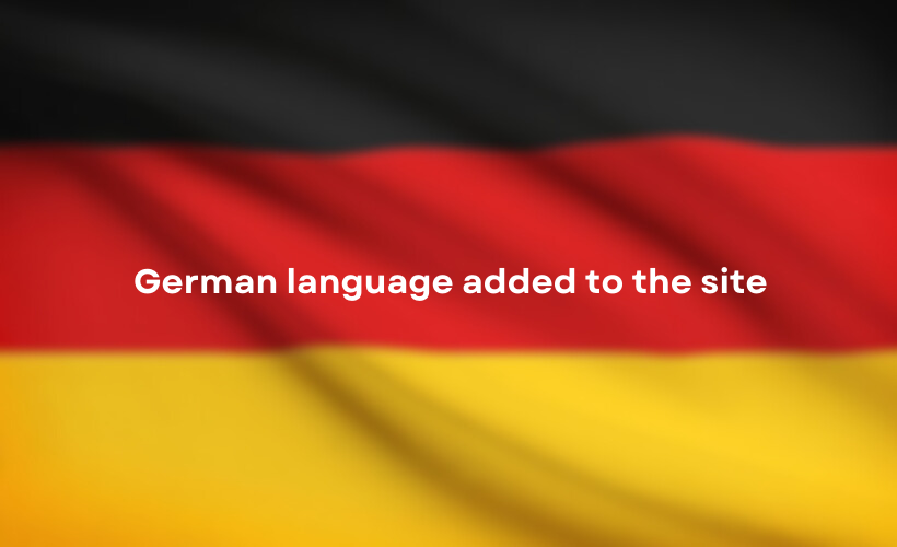German Language Added To the Site